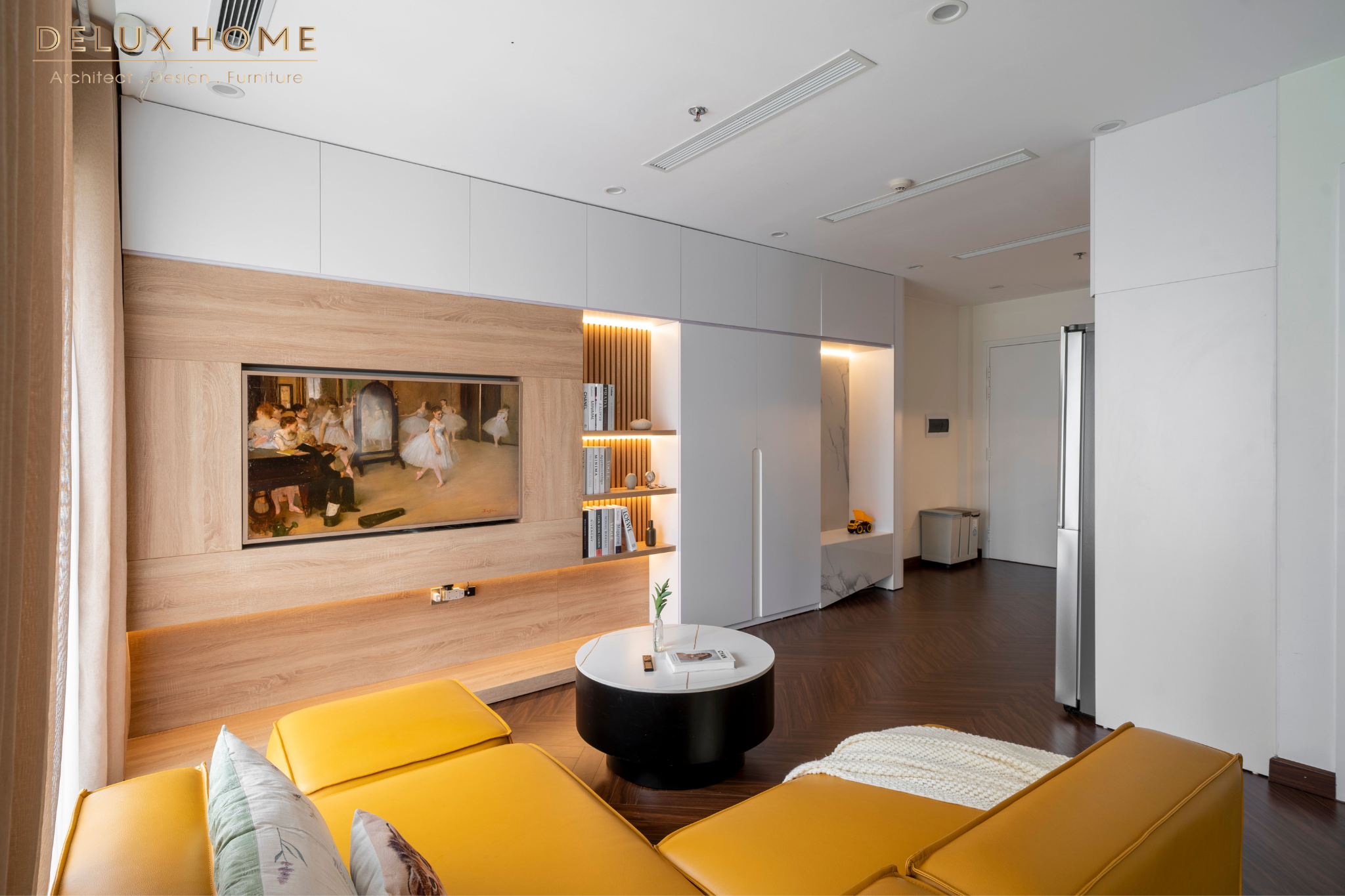 Hô biến căn hộ chung cư đẹp từ 3 phòng ngủ thành 2 phòng ngủ ưng ý theo phong cách hiện đại